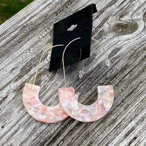 Salmon Peach Acrylic Earrings
